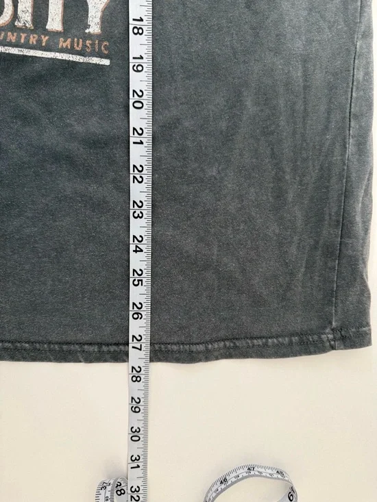 Maurices Nashville Music City Oversized Graphic Tee Gray Country Large Women’s - Picture 8 of 11